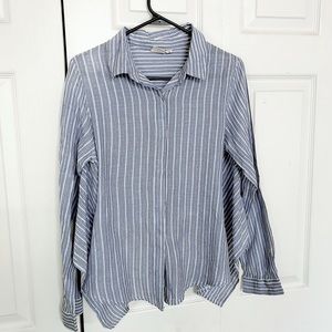 Blue and white stripes shirt